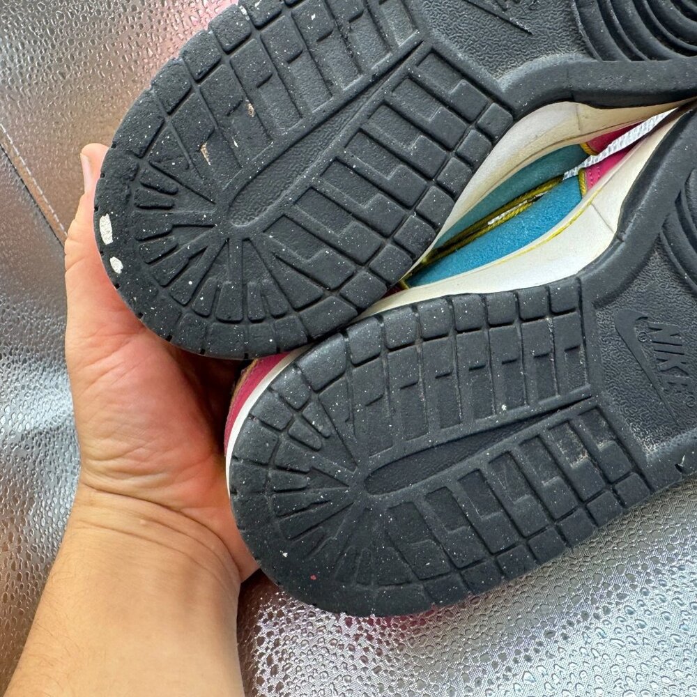 Size 9.5‎ Nike Dunk SB Low Pacman Mens Pink Blue Athletic Sneakers 313170-461 - Picture 10 of 12